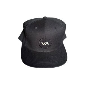 RVCA Black Mid Fit Snapback Cap